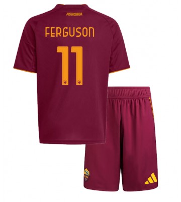 AS Roma Evan Ferguson #11 Hemmaställ Barn 2025-26 Kortärmad (+ Korta byxor)